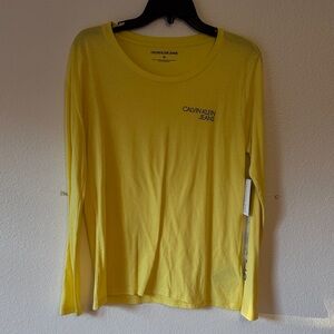 Calvin Klein Jeans Bright Yellow Long Sleeve Top